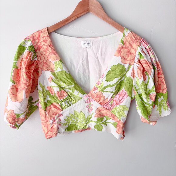 Revolve Song of Style Yvette Floral Crop Top Garden Party Cottagecore Small - Picture 1 of 8